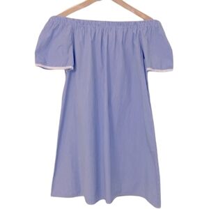 Espresso | Blue & White Striped Off Shoulder Shift | Tent Dress